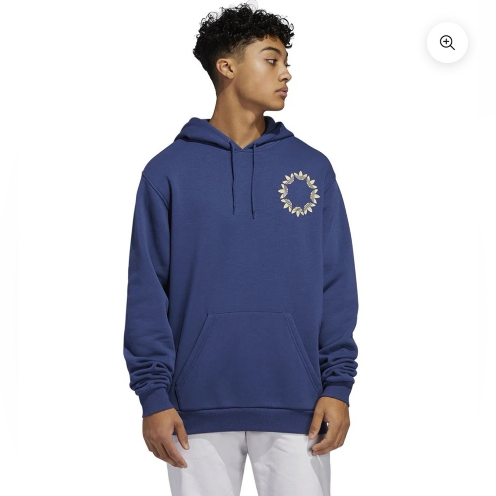 ADIDAS Pinwheel Hooded Sweatshirt in Tech Indigo - Men’s L - Like New